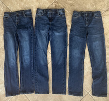 Boys The Children's Place TCP Denim Straight Jeans Size 18 Slim Lot of 3 Pair