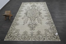 Oushak Turkish Vintage Rug 5x9 Kilim Rug Anatolian Handmade Boho Decor BEIGE