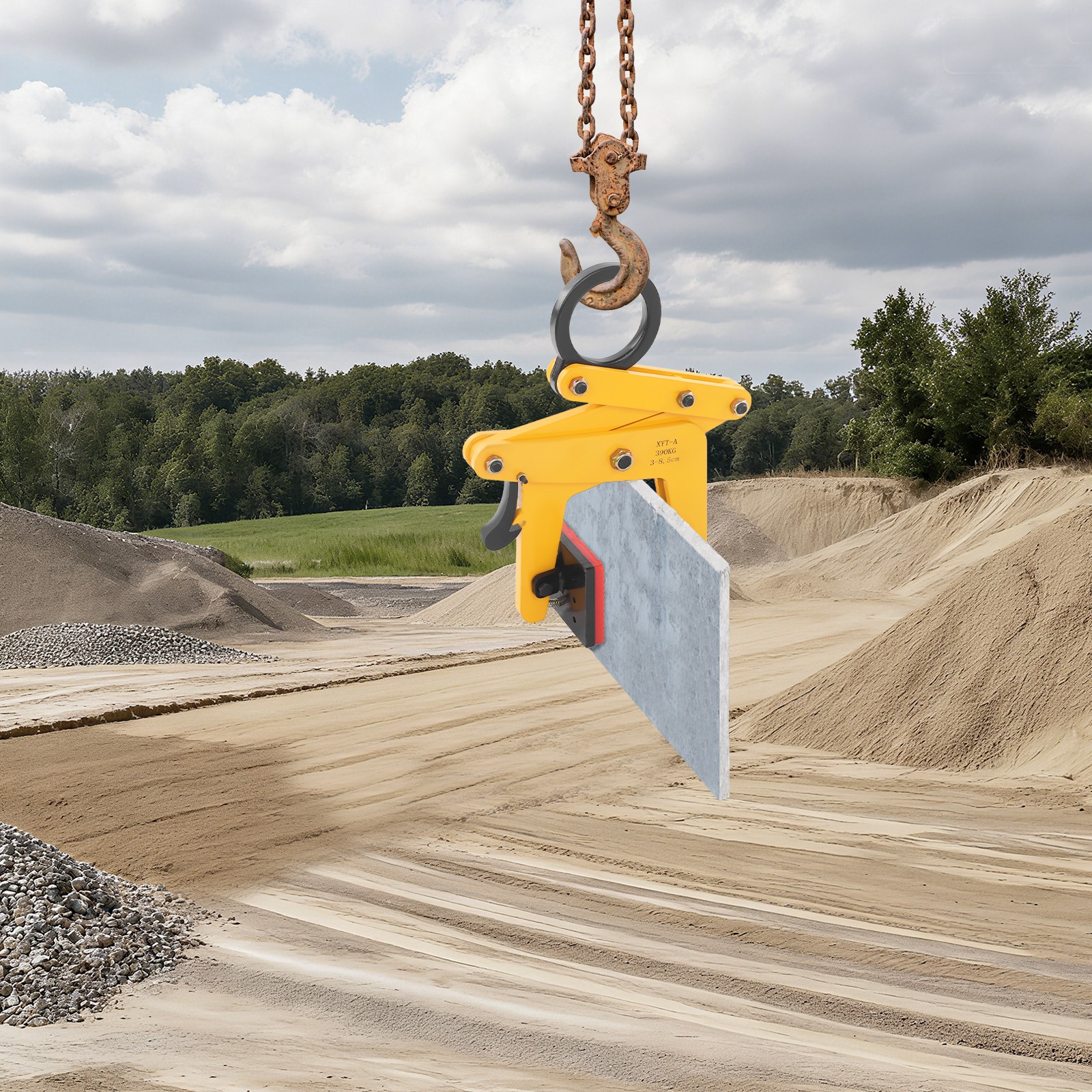Slab Lifting Clamp, Heavy Duty Stone Lifting Equipment, 1.18-3.35in Adjustable