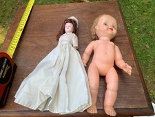 Pair of Vintage Sleepy eye Dolls Baby Doll Girl Doll in Dress