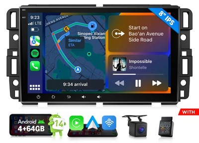 For Buick Enclave 2007-2012 8''Android 14 Car Stereo Apple CarPlay GPS Navigation