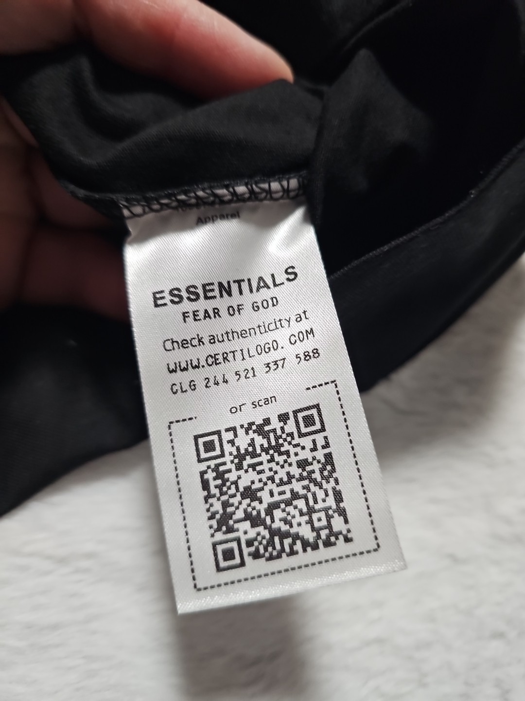 FEAR OF GOD Essentials Tee/ T-Shirt Men's Size L Black Cotton Blend New With Tag thumbnail 6