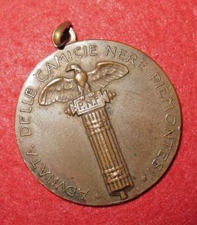 Bronze Medal Rally of Piedmontese Black Shirts Turin 1922