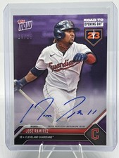 2023 Topps Now Road to Opening Day Guardians #A-5 José Ramírez Auto Purple /25