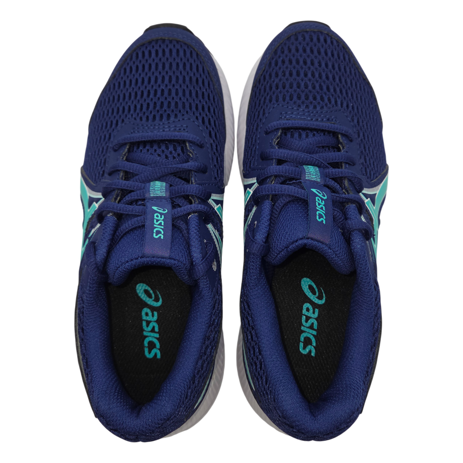 ASICS Contend 7 Kids Running Shoes - Size 2 - Dive Blue/Sea Glass
