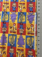 McDonald s Rare OOP Spectrix Cotton Fabric 1/2 Yard 18 By 44 New