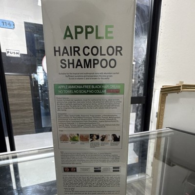 Apple Ammonia-Free Black Hair Color Shampoo for All Hair Types