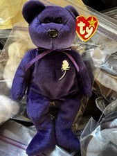 TY Princess Diana 1997 Beanie Baby P.E. Pellets Handmade in China Memorial Tag