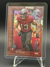 2025 Topps Chrome Mike Evans #282 Tampa Bay Buccaneers Football Leather Parallel