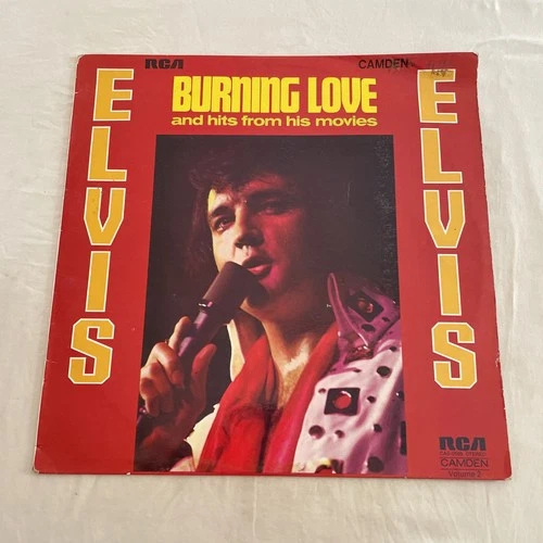 ORIGINAL VINTAGE RETRO Vinyl Record Music LP Elvis Presley Burning Love