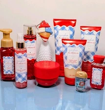 10 Pc GINGHAM ALL AMERICAN Bath & Body Works Mist Shimmer Wash Cream Butter Soap