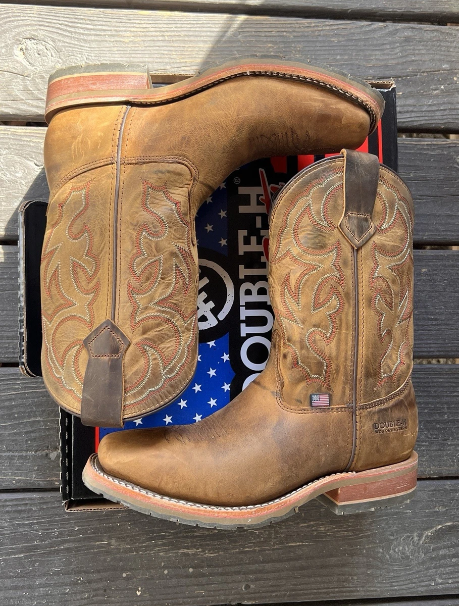 Bottes Western Double-H Vintage Homme 9D – Cuir Made In USA