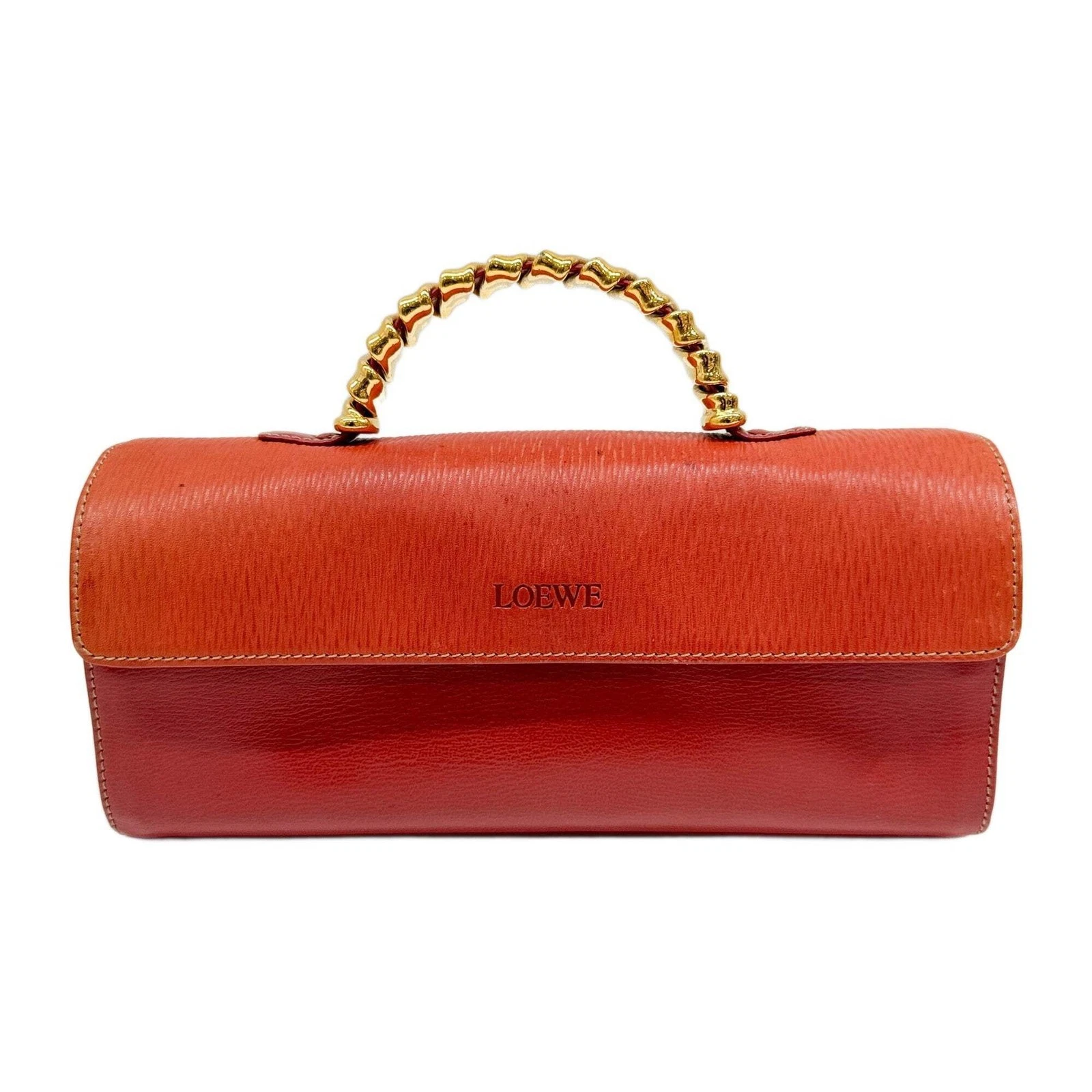 Loewe — LOEWE Velazquez Orange Leather Hand Bag