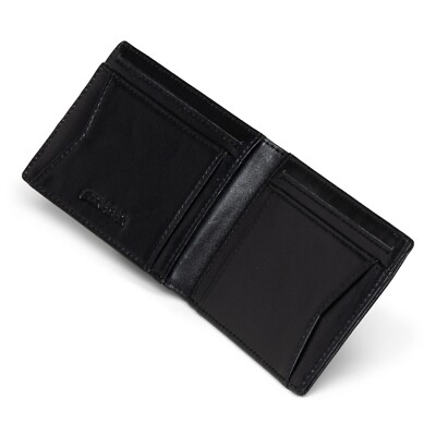 SERASAR Portafoglio Uomo In Vera Pelle Nera Con Protezione RFID – Modello Clever, Antifurto, Confezione Regalo Inclusa