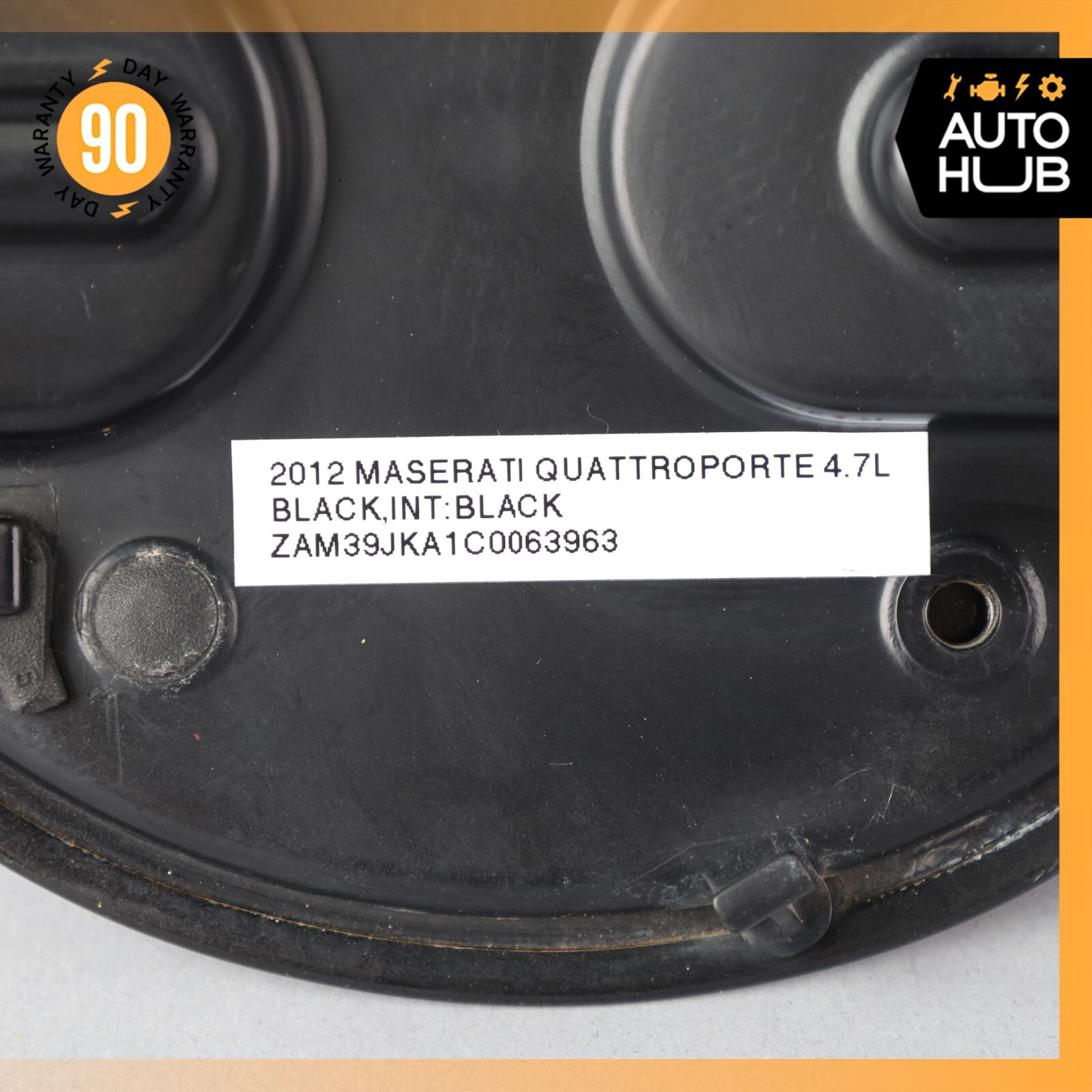 03-13 Maserati Quattroporte M139 Fuel Gas Tank Lid Door Cover Black OEM 68k