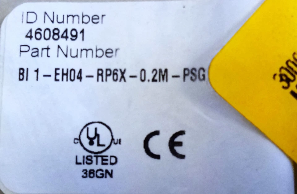 Turck BI 1-EH04-RP6X-0.2M-PSG 3M Stainless Steel Inductive Proximity Sensor - Image 3 of 3