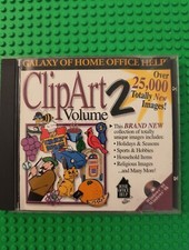 Clipart Volume 2 CD-Rom, 1999, E Games 25,000 Images PC Windows 95/98 NOS
