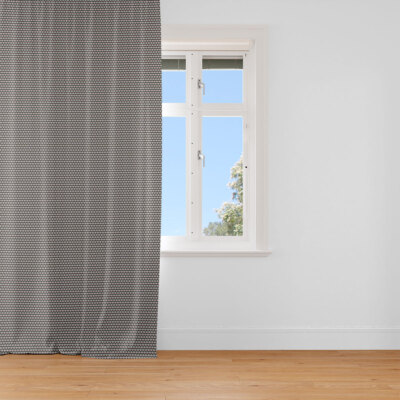 SCHÖNER Vorhang Jacquard Punkte beige dunkelbeige 245cm