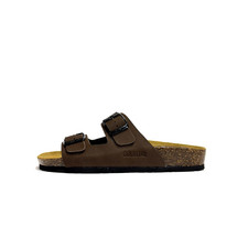 GOLDSTAR MEN'S SLIPPERS WITH REAL CORK BOTTOM AND DOUBLE BUCKLE GS9900 MORO