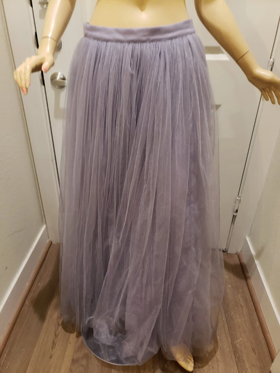 Grey tulle top maxi skirt uk