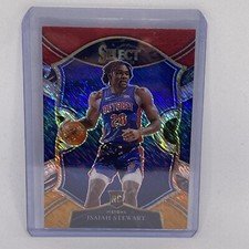2020-21 Panini Select Isaiah Stewart Red White Orange Shimmer Refractor Rookie