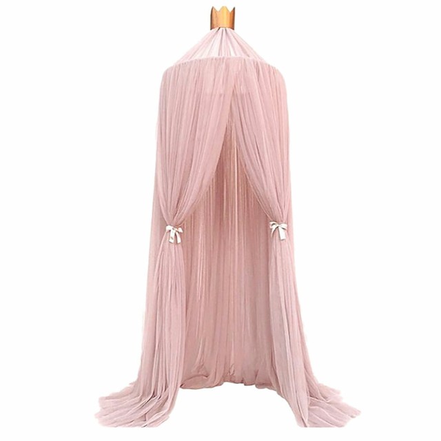 baby pink bed canopy