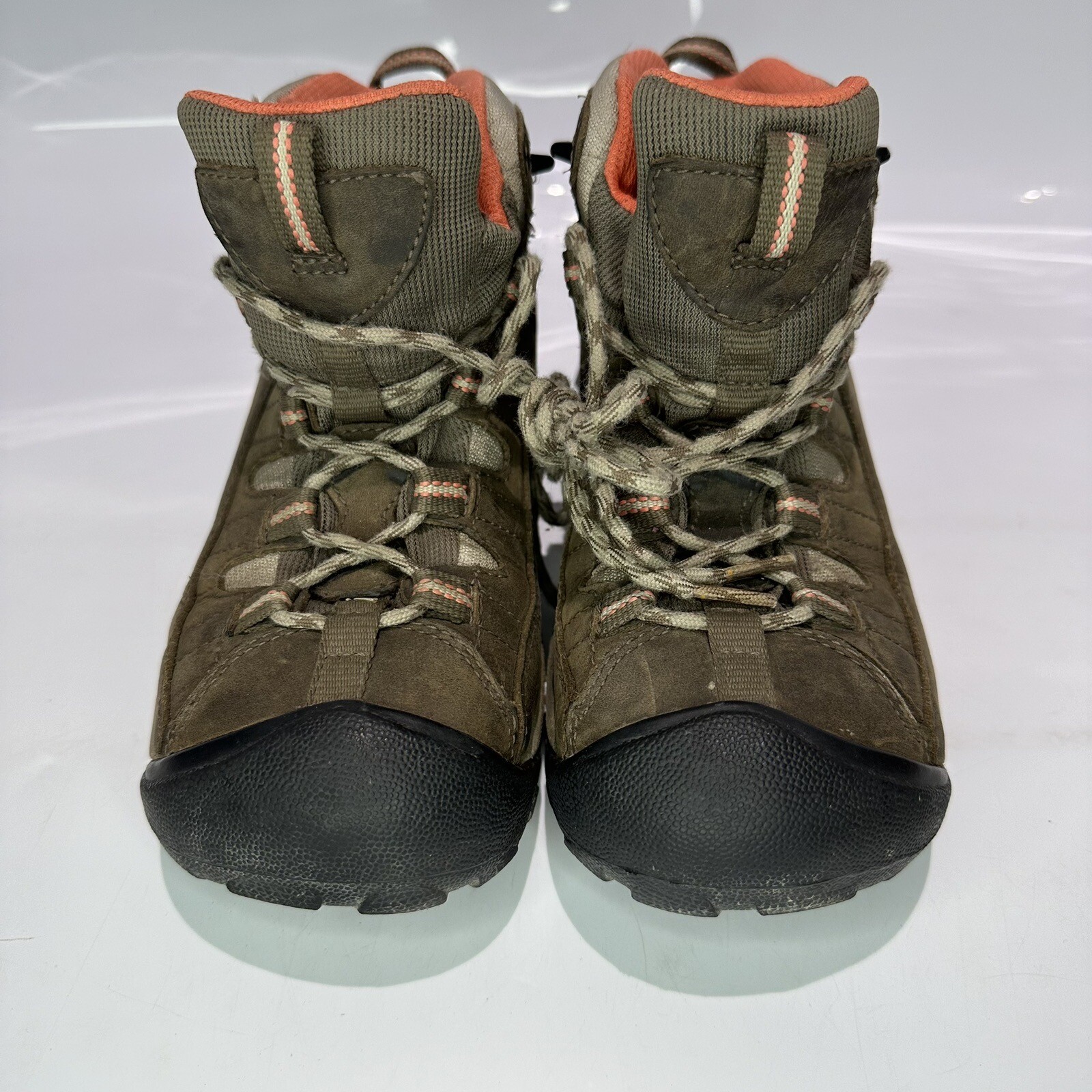 Stivali da donna KEEN Targhee II impermeabili in pelle marrone escursionismo outdoor taglia 7