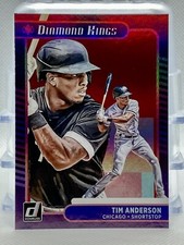 2021 Panini Donruss Diamond Kings Holo Red Tim Anderson #7 Chicago White Sox