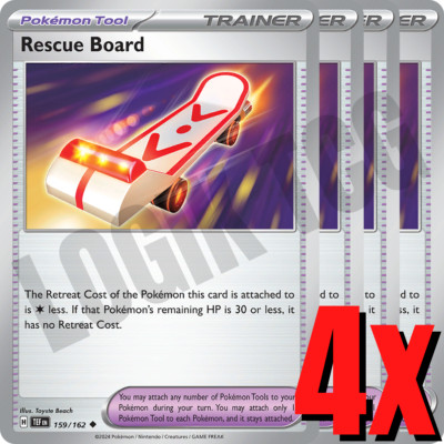 4x Rescue Board 159/162 x4 - Temporal Forces - Pokemon TCG - Playset