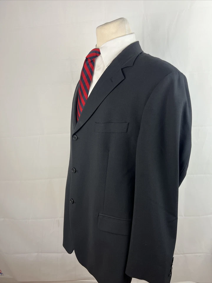 346 Brooks Brothers Men's Dark Gray Solid Wool Blend Suit 46R 38X31 $1,695 - Image 3 of 4