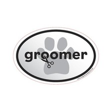 Groomer Euro Dog Car Magnet