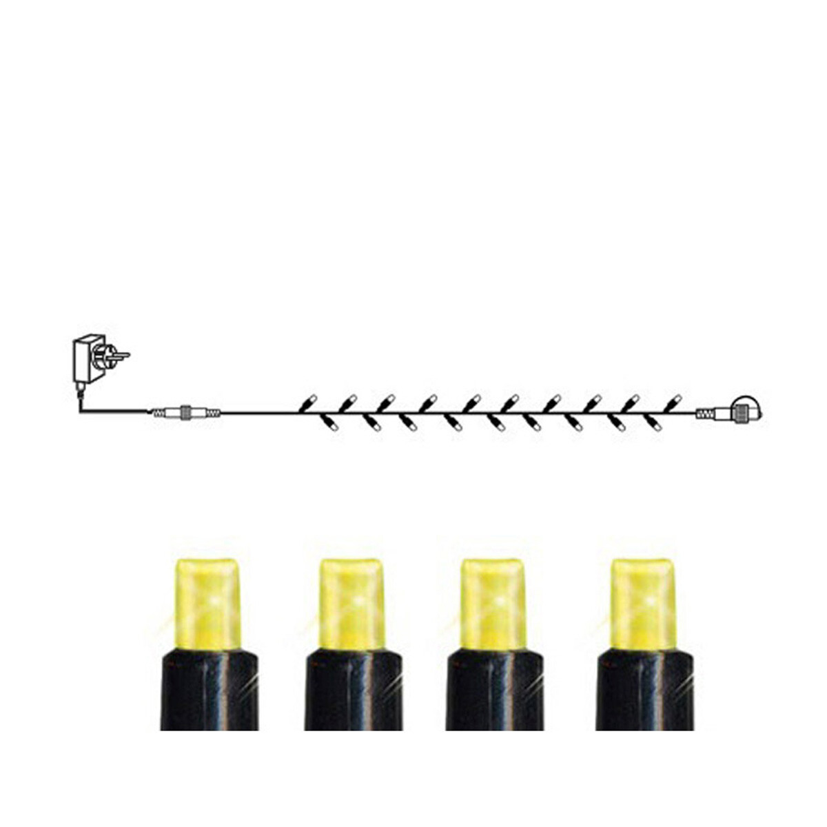 System 24 LED Weihnachts Lichterkette 5m koppelbar bis 700 LED mit Trafo