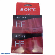 Sony Hi-Fi Type 1 Audio Cassette Tapes 2 pack 60 Min Normal Bias Blank New