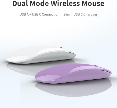 Uiosmuph G11 Wireless Mouse, USB C Rechargeable Computer Mouse, Slim Silent Mice - Picture 7 of 12