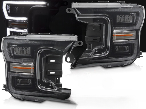 Scheinwerfer Paar Ford F150 MK13 Ab 2017 Bis 2020 Full LED DRL Schwarz-41424349-image
