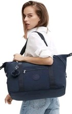 KIPLING Art M Blue Bleu TOTE Gym Weekend Bag 26Litre With Trolley Sleeve RRP£107