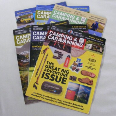 6 Issues Camping & Caravanning Club Magazine 2020 Jan Feb Mar Apr May Jun