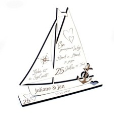Geldgeschenk Hochzeit Schiff Hochzeitsgeschenk personalisiert Silberhochzeit