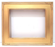 8 X 10 CLOSED CORNER FLAT PANEL GOLD LEAF 2" WIDE STANDARD PICTURE FRAME