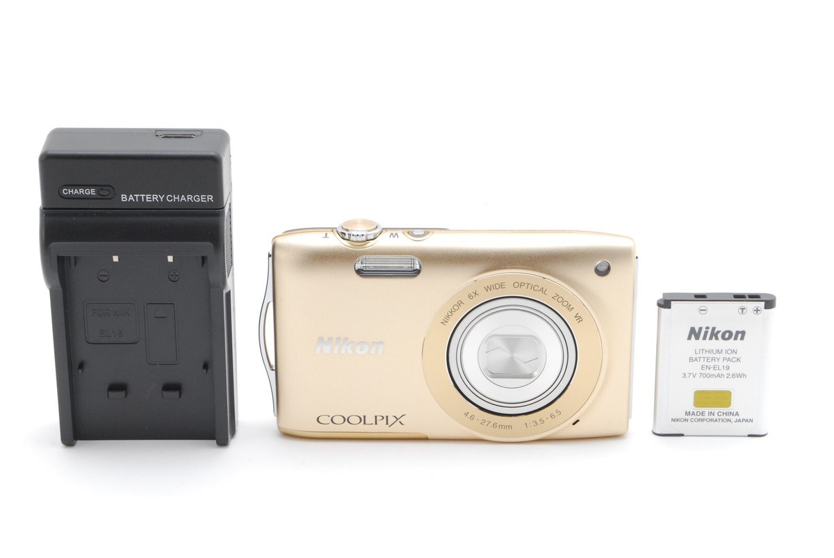 Nikon COOLPIX S3300 ゴールド Nikon Coolpix S3300 Gold w/Box Near Mint Compact Digital