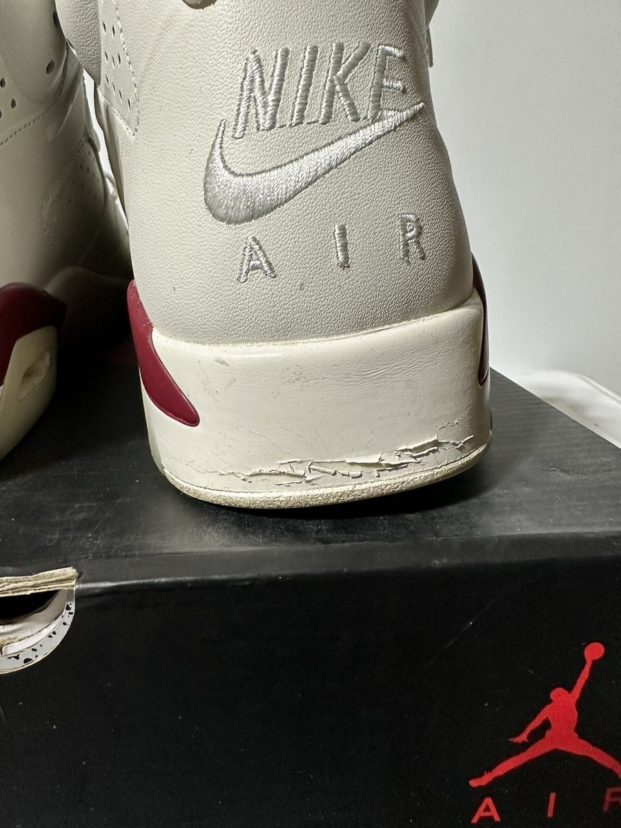 Air Jordan 6 ホワイト/バーガンディ　ワイン 384664-116 Nike Air Jordan 6 Retro Maroon White Red Cream