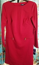 NWT Chaps Women's  Pointe Sheath Dress, Size 4, Retail $110.00