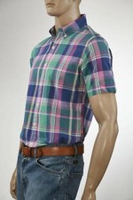 Ralph Lauren Big  Tall Custom Fit Plaid Short Sleeve Shirt -NWT