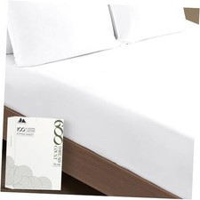 100 Egyptian Cotton Fitted Sheet Size - 600 Thread Count 16" Twin 01 - White