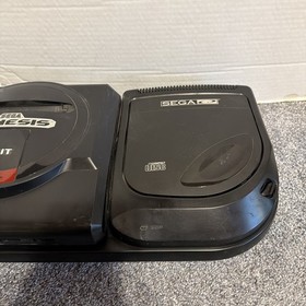Sega Genesis & Sega CD Console Bundle TESTED WORKING W/4 Games And 2 Controllers