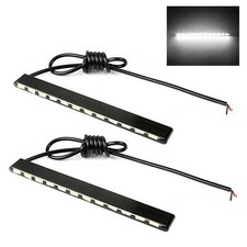 Car Daytime Running Lights 12 SMD 7030 LEDs White 5W 12V Pair