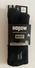 New Hollow Boot Alpaca Socks Black Medium Men 7-9.5 Women 7-10