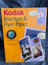 KODAK BROCHURE FLYER PAPER 8 1/2" 11" 40 SHEETS WORKS ON ALL INK JET PRINTERS