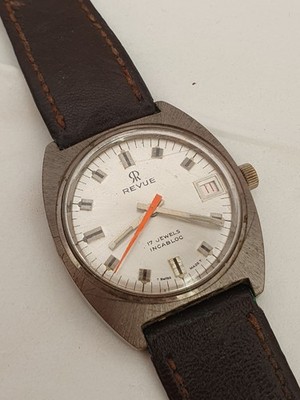 Alte REVUE Herrenarmbandnuhr, Herrenuhr, Automatik, Vintage, 1970-1980, #9