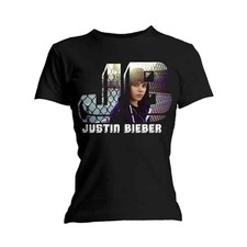 Ladies Justin Bieber Photo Black ufficiale Donne maglietta signore